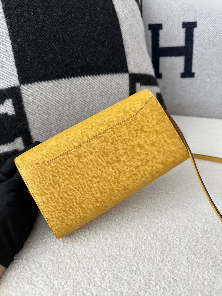 Constance to go epsom 9D Jaune ambre  Gold hardware