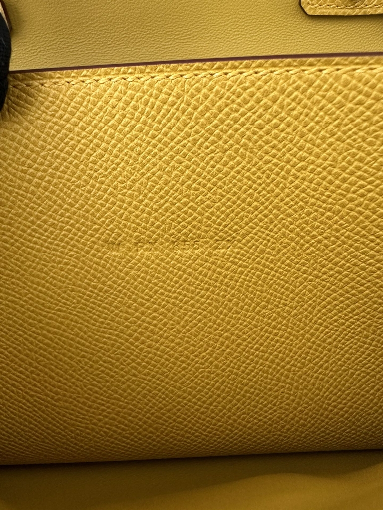 Constance to go epsom 9D Jaune ambre  Gold hardware