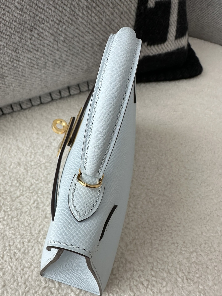 Kelly mini II epsom T0 Blue brume Gold hardware