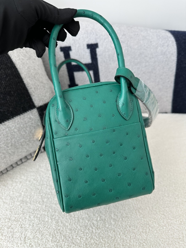Lindy 26cm Klein Karoo ostrich  U4 Vert vertigo Gold hardware