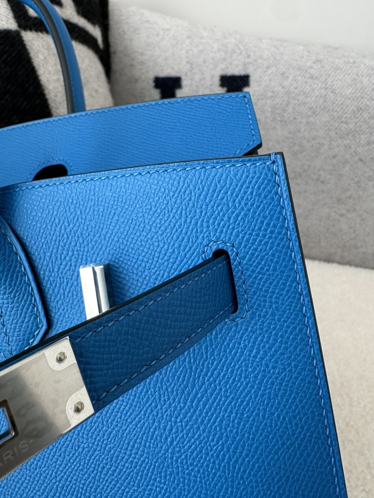 Birkin 30cm epsom  T7 Blue Hydra silver hardware
