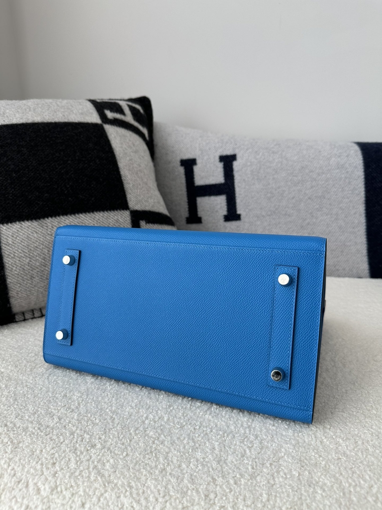 Birkin 30cm epsom  T7 Blue Hydra silver hardware