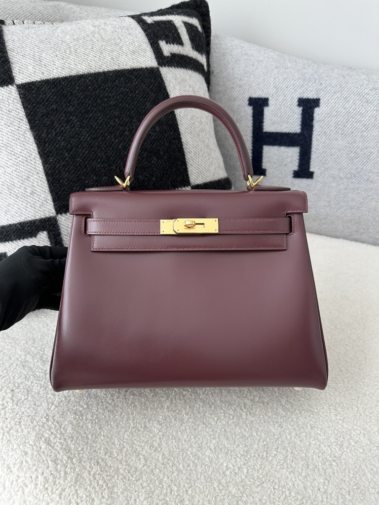 Kelly 28cm box   CC55 Rough H  Gold hardware