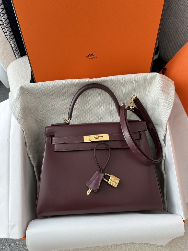 Kelly 28cm box   CC55 Rough H  Gold hardware