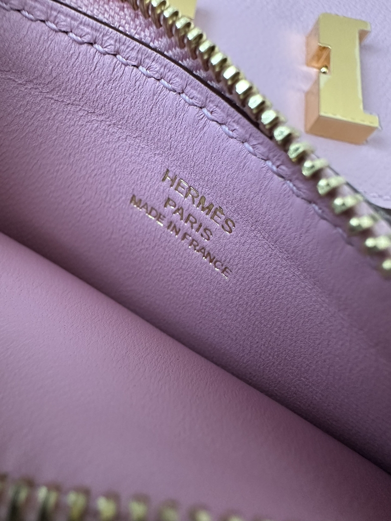 Constance slim evercolor  X9 Mauve sylvestre Gold hardware
