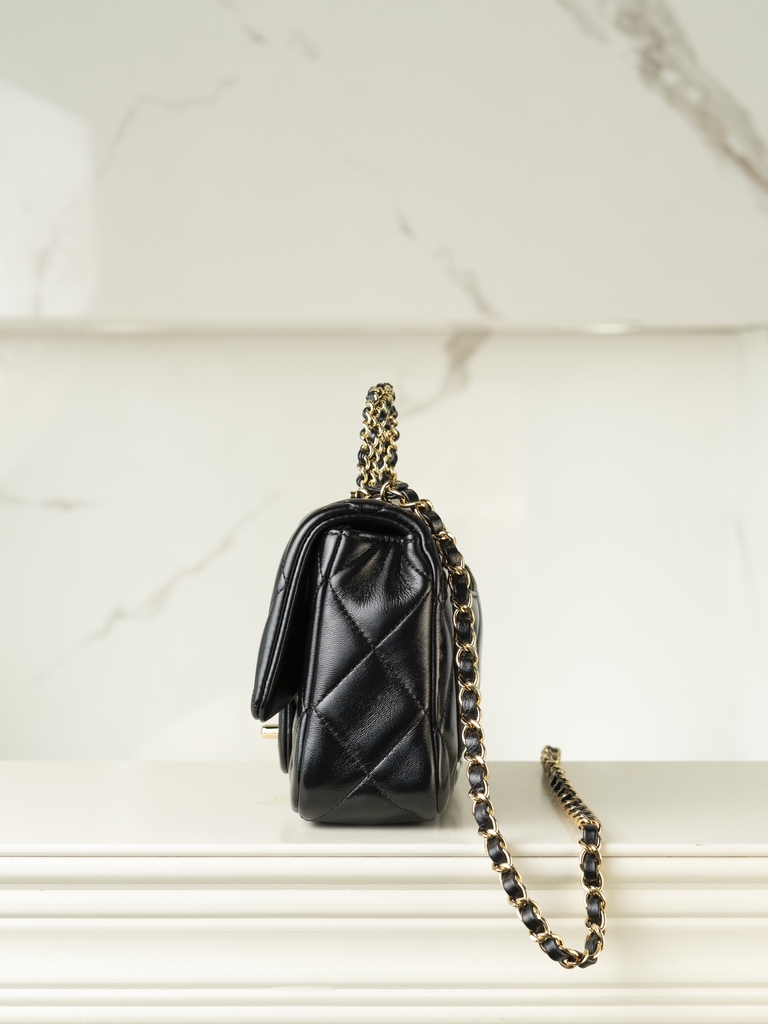 Chanel 24B Flap Bag with Chunky Chain Handle