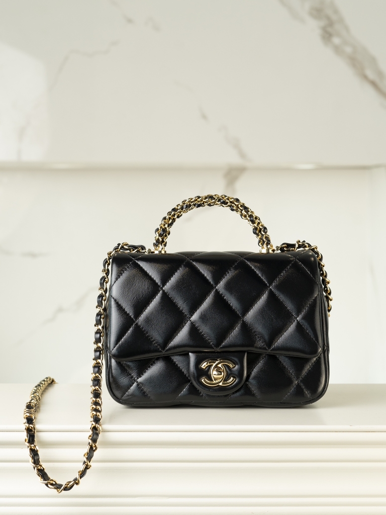 Chanel 24B Flap Bag with Chunky Chain Handle