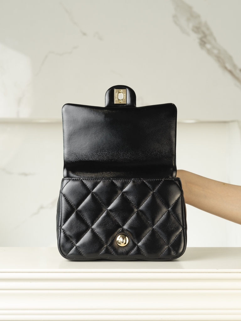 Chanel 24B Flap Bag with Chunky Chain Handle