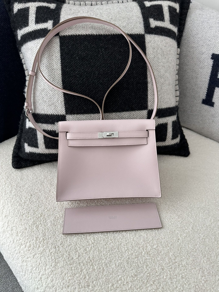 Kelly Danse 22cm Dancing Bag Swift Leather Mauve Pale