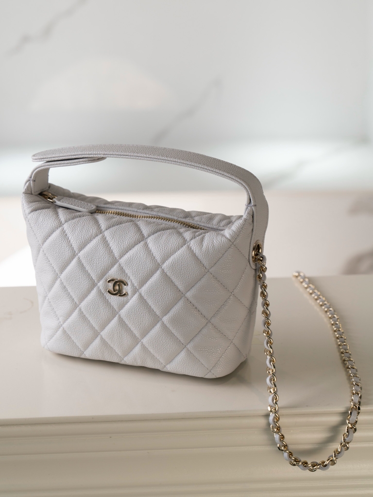 Chanel 25c Spring New Lunch Box Bag Grey