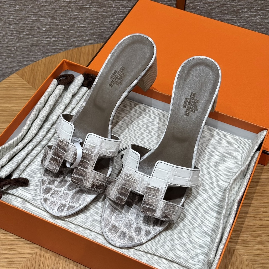 JD-2180 High Heel Sandals in Himalaya Alligator Leather