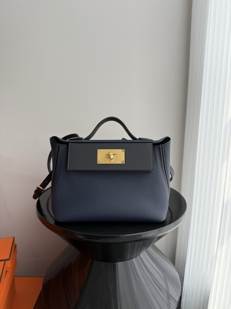 Kelly 2424 Mini Togo Swift Leather 21cm Bleu Sapphire Gold Hardware
