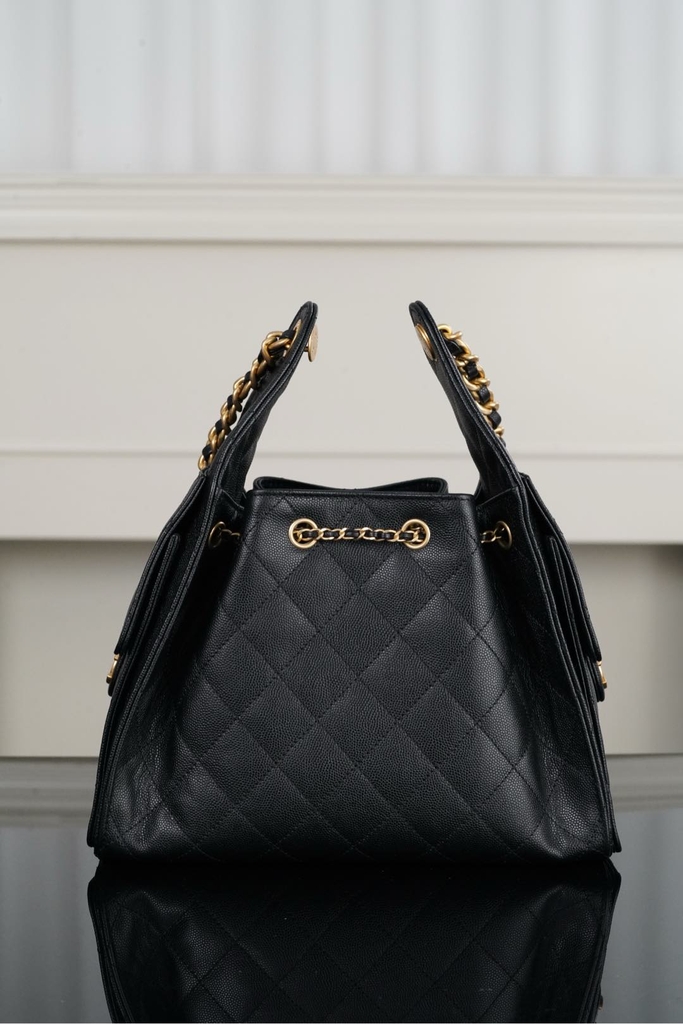 Chanel 25s Small Hobo Drawstring Bucket Bag