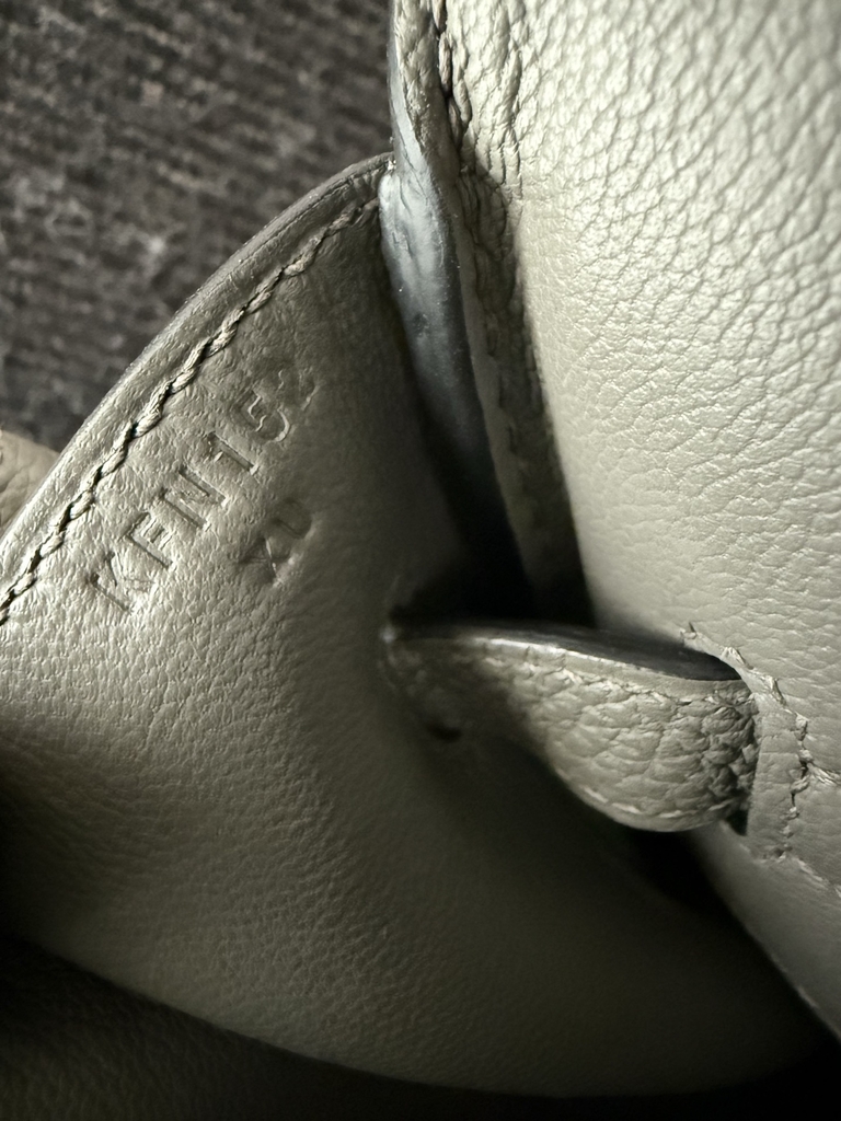 Birkin 40cm Imported Togo Leather Bag in Gris Meyer with Silver Hardware