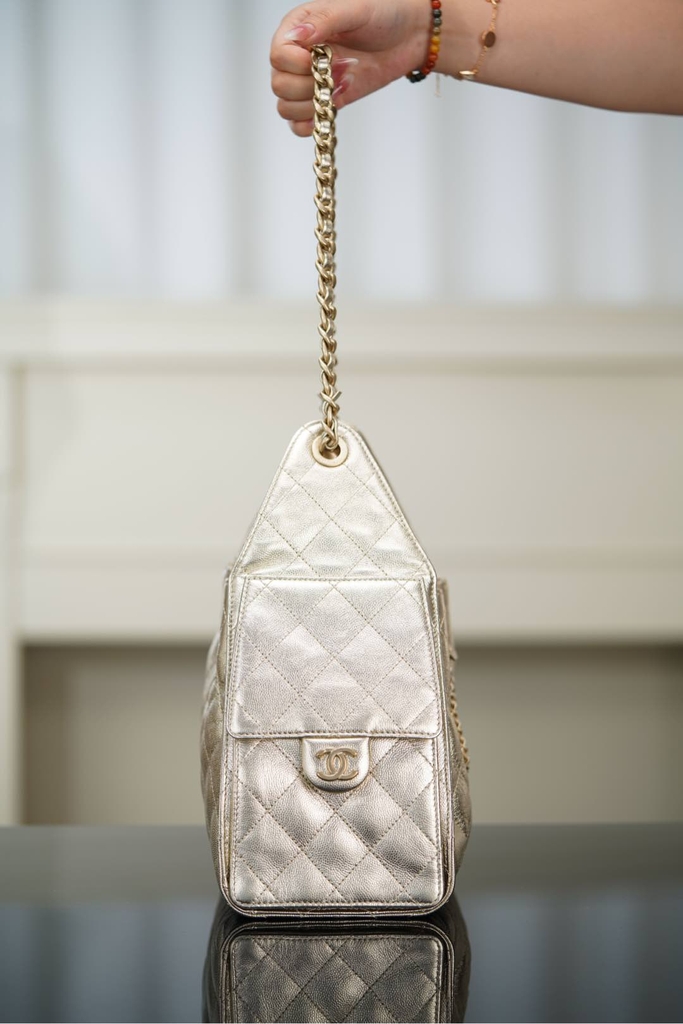 Chanel 25s Small Hobo Drawstring Bucket Bag