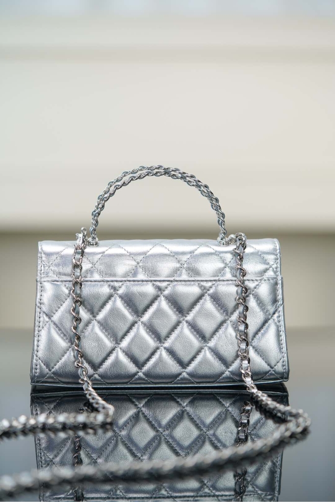 Chanel 25s Cross Handle Silver