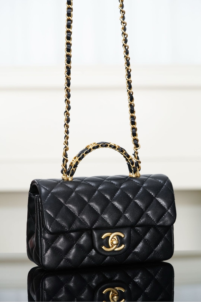 Chanel 25B Double C Handbag CF Mini Black