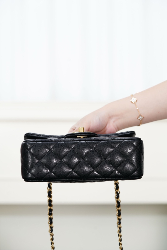 Chanel 25B Double C Handbag CF Mini Black