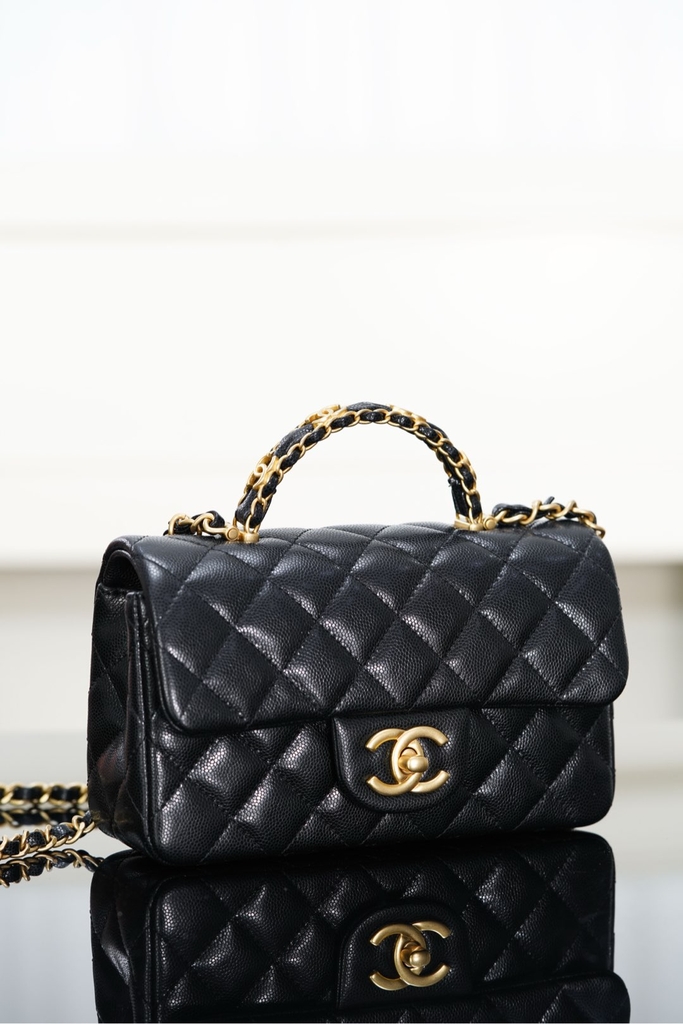 Chanel 25B Double C Handbag CF Mini Black