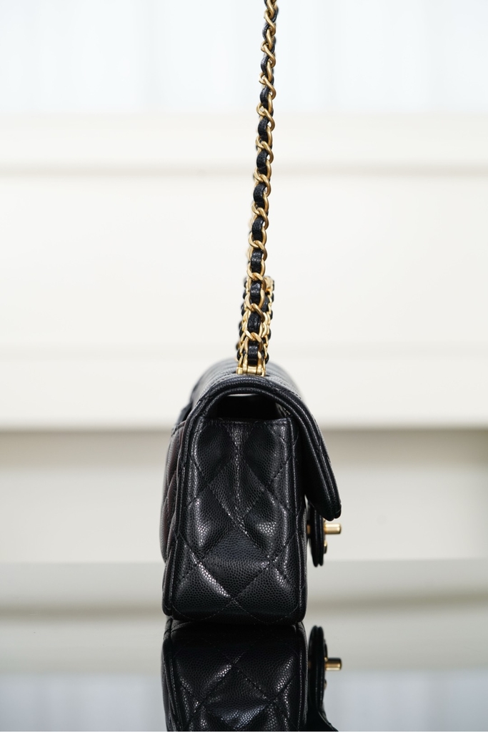 Chanel 25B Double C Handbag CF Mini Black