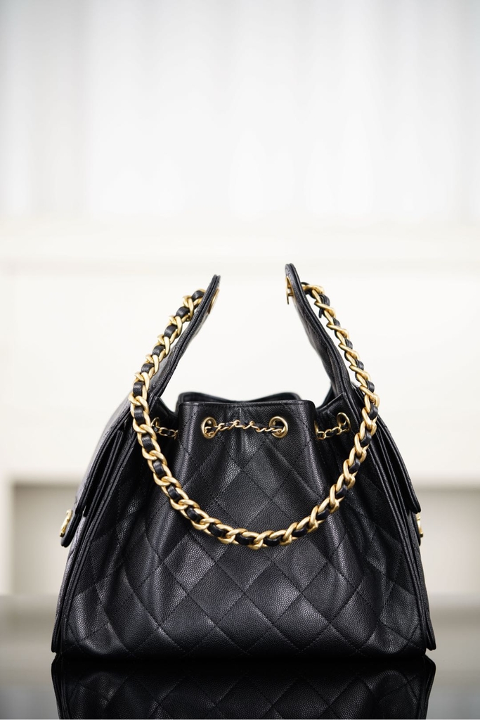 Chanel 25s Small Hobo Drawstring Bucket Bag