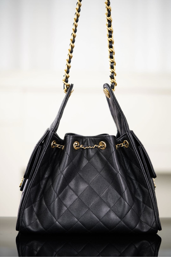 Chanel 25s Small Hobo Drawstring Bucket Bag