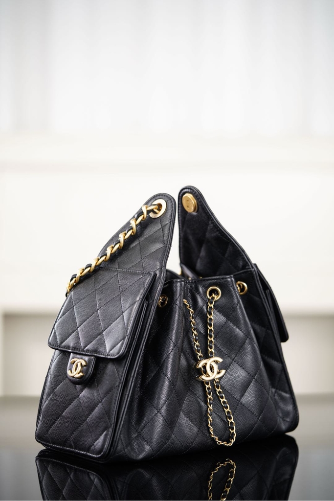 Chanel 25s Small Hobo Drawstring Bucket Bag
