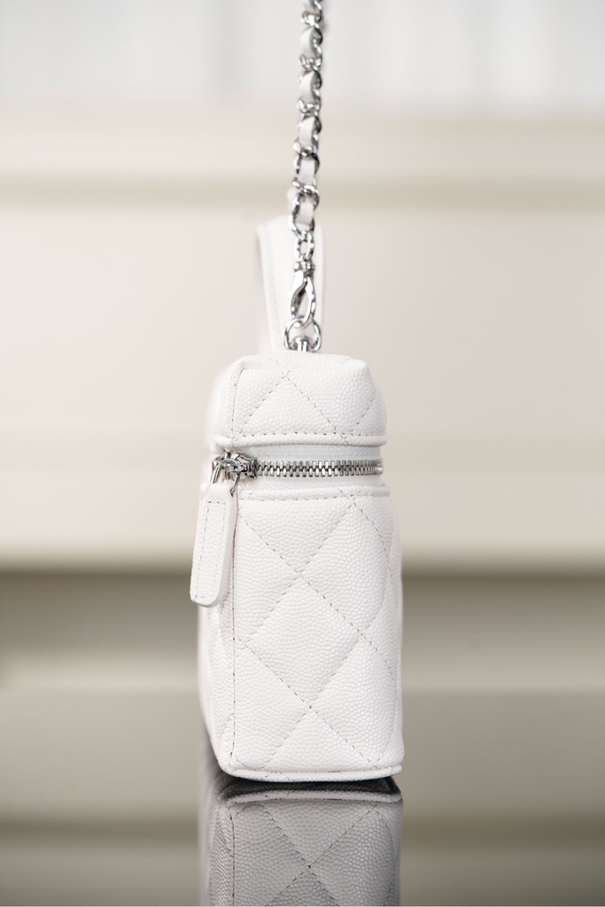 Chanel 25B Star Diamond Buckle LP Box Bag Silver