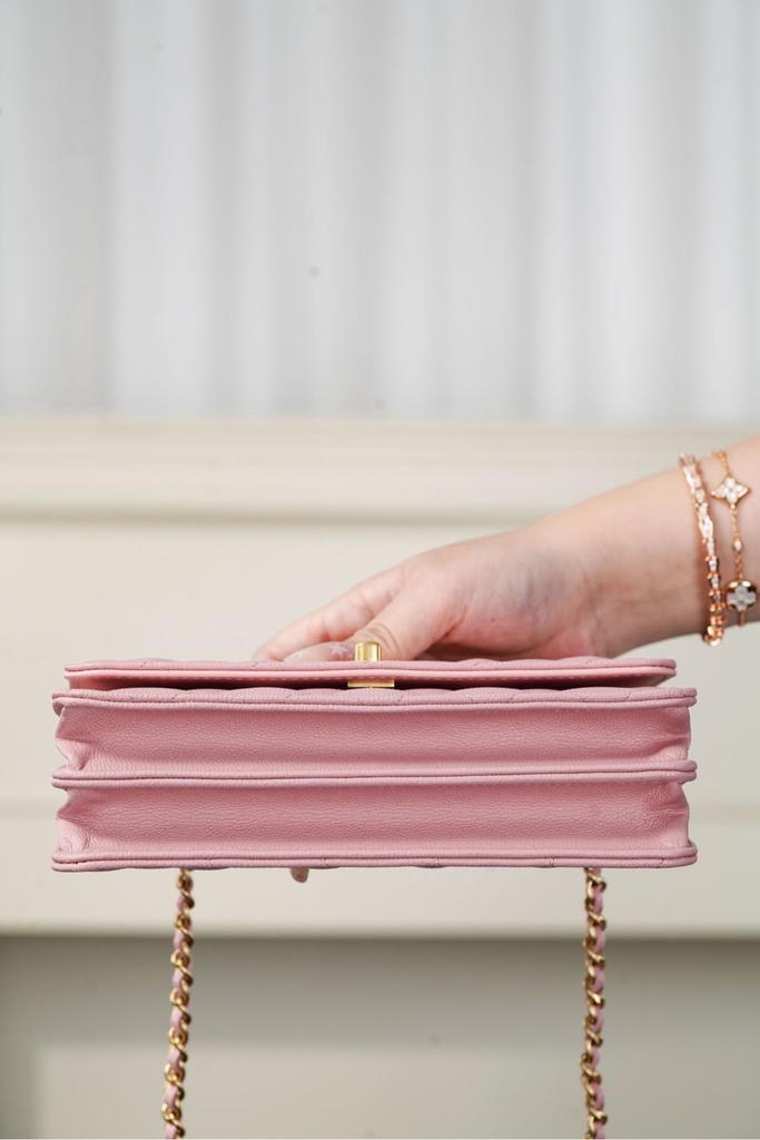 Chanel 25B Double C Handle Accordion Bag Pink