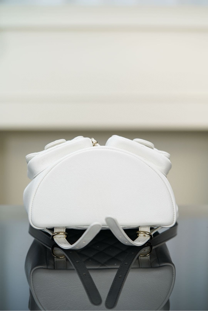 Channel 24A Duma Backpack Authentic Leather White