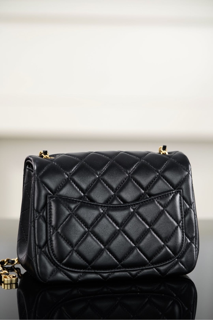 Chanel 25B Black Leather Mini Bag