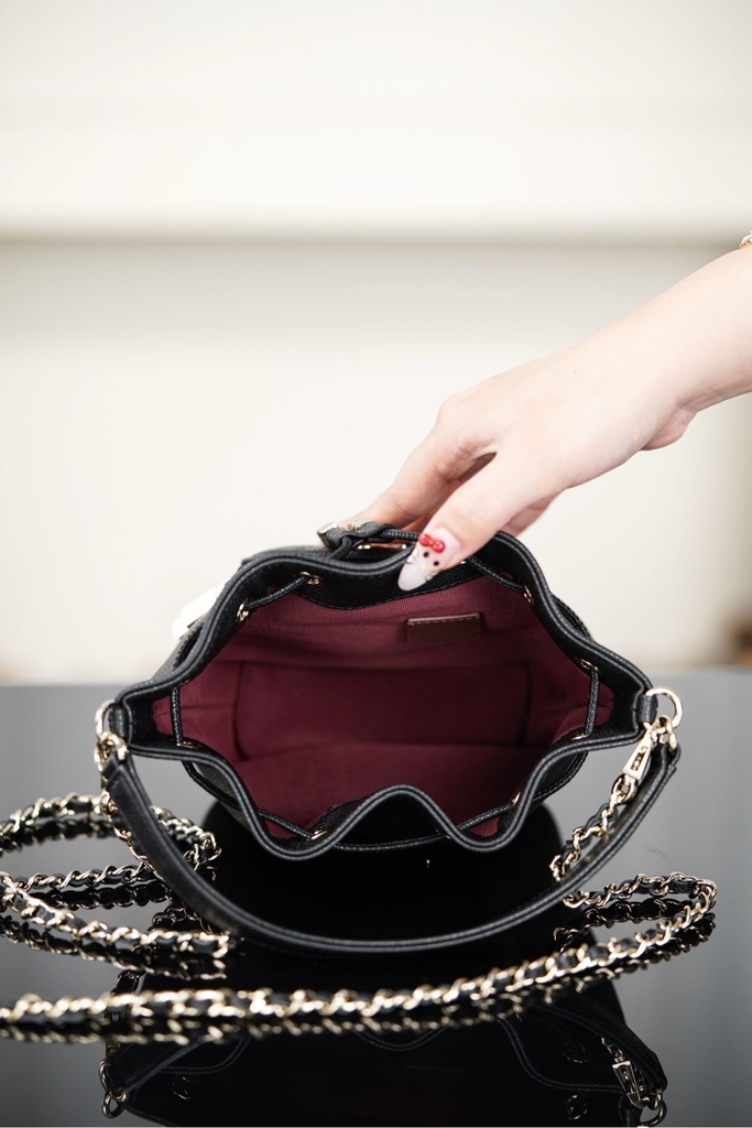 Chanel 25B Mini Drawstring Bucket Bag