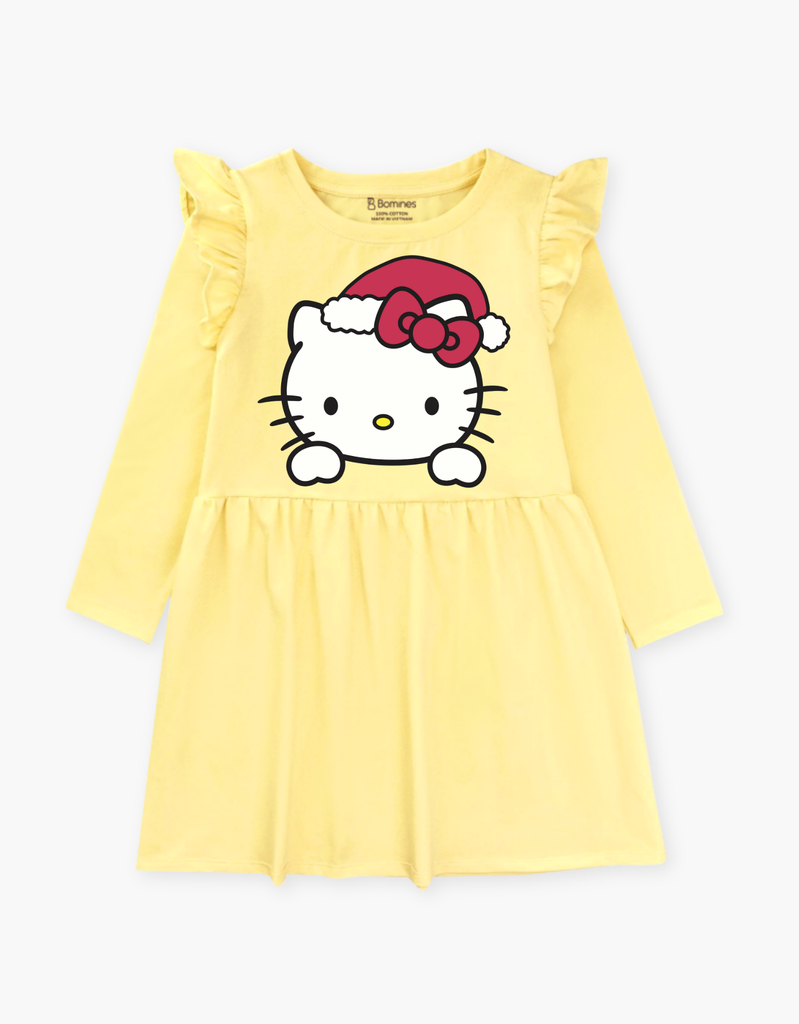 Váy bé gái mùa thu tay dài Hello Kitty