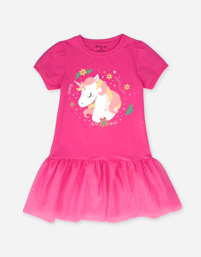 Váy bé gái tay ngắn Kỳ Lân Unicorn