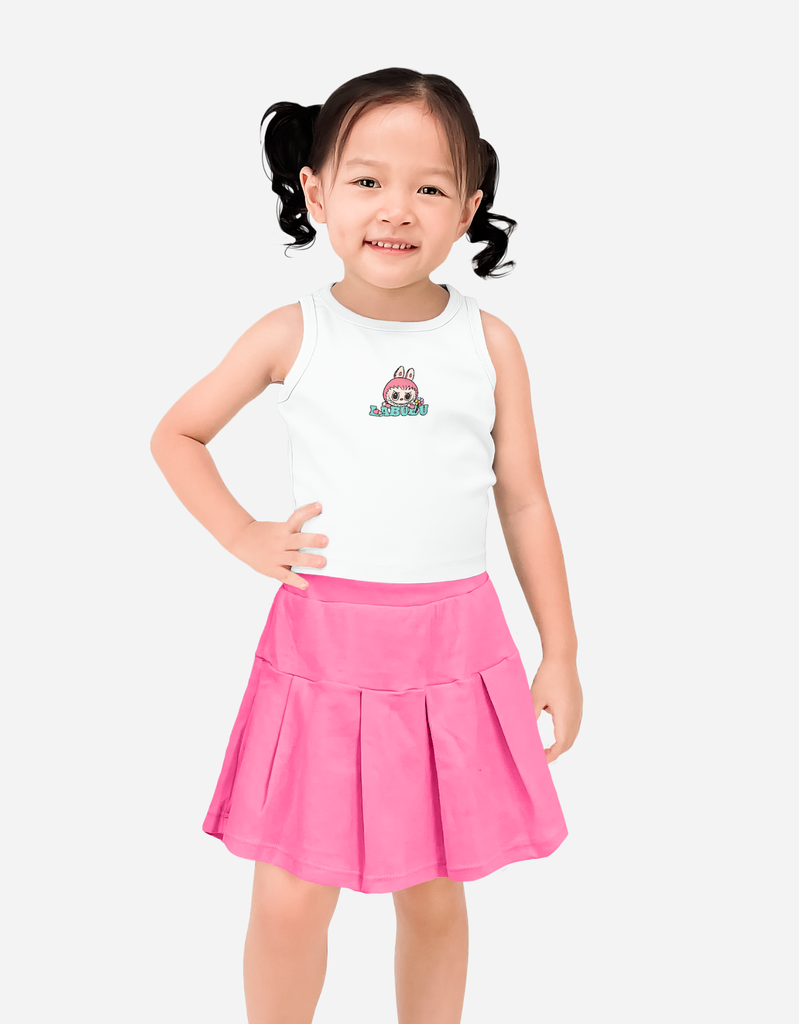 Áo bé gái croptop sát nách Labubu Capybara Kuromi