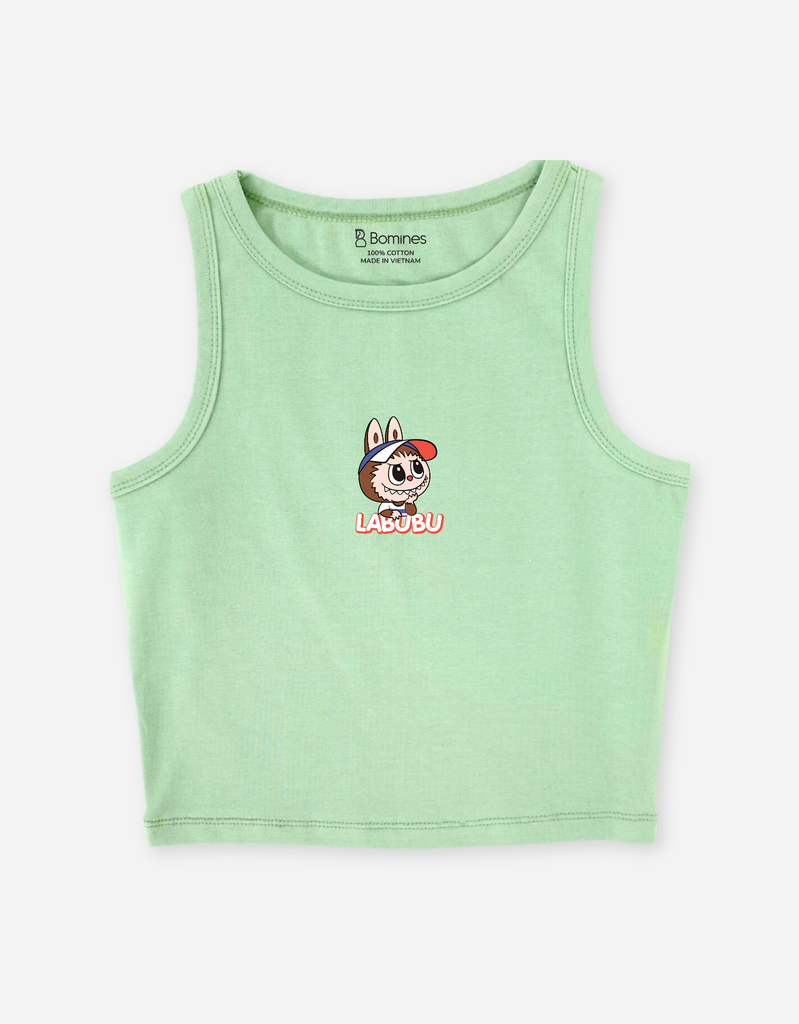 Áo bé gái croptop sát nách Labubu Capybara Kuromi