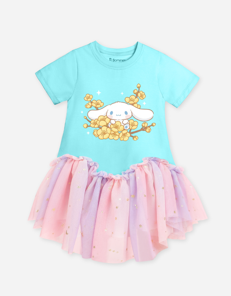 Váy Tết bé gái hoạt hình Cinnamoroll Bomines, Đầm Tết cho bé gái