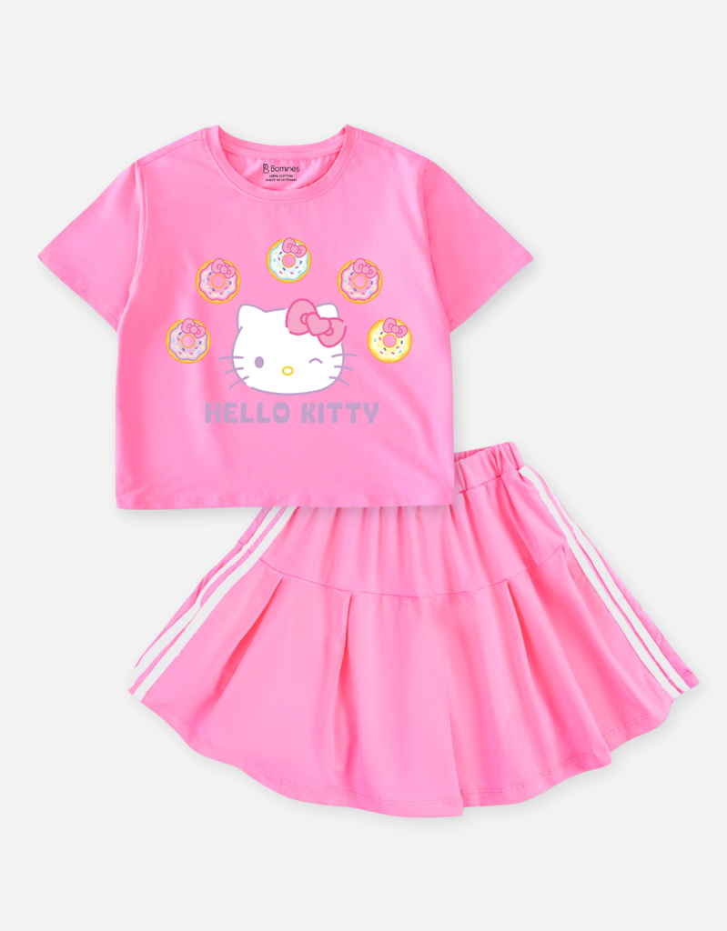 Set váy bé gái Hello Kitty Bomines