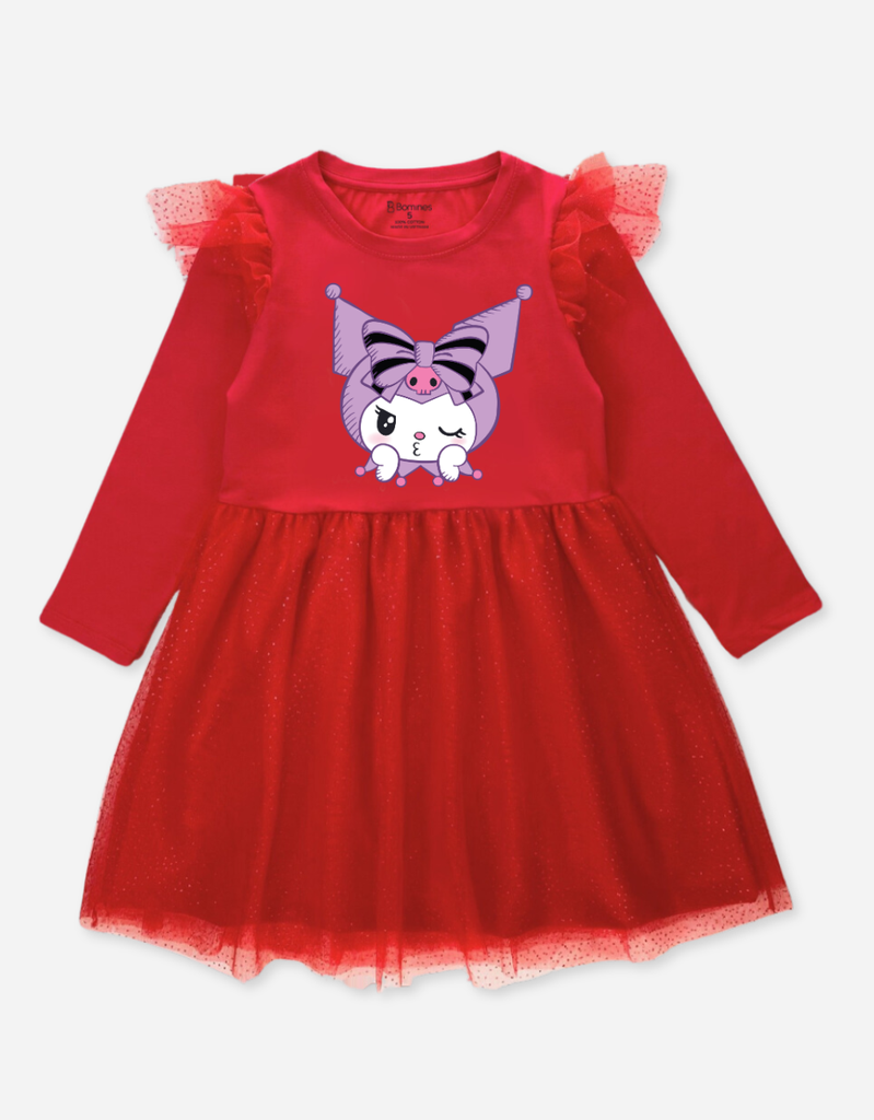 Váy cho bé gái tay dài Kuromi Bomines
