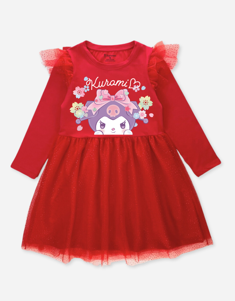Váy cho bé gái tay dài Kuromi Bomines