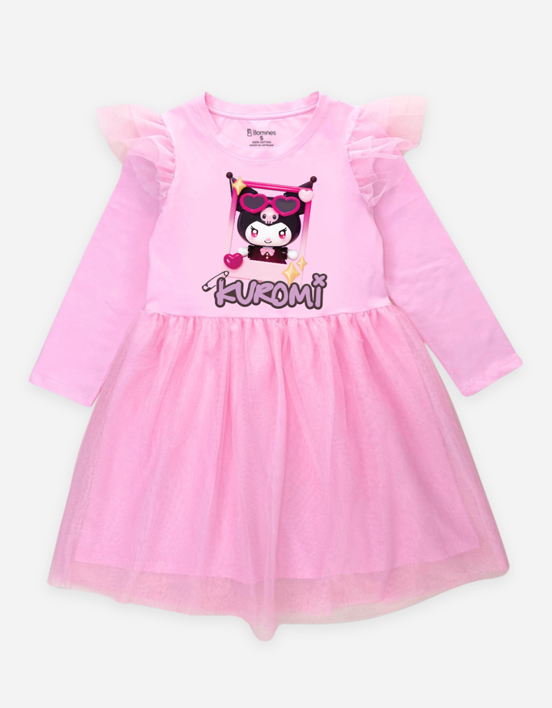 Váy cho bé gái tay dài Kuromi Bomines