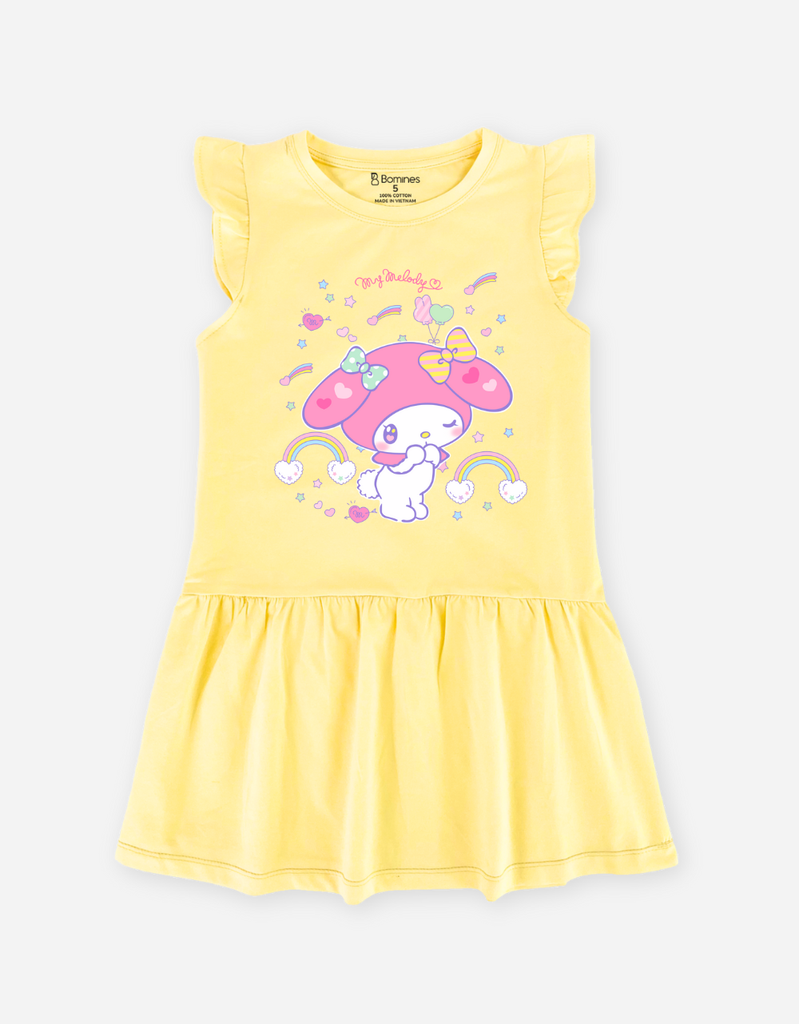 Váy bé gái tay ngắn My Melody cầu vồng