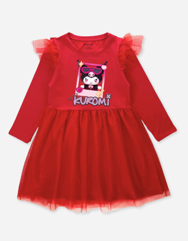 Váy cho bé gái tay dài Kuromi Bomines