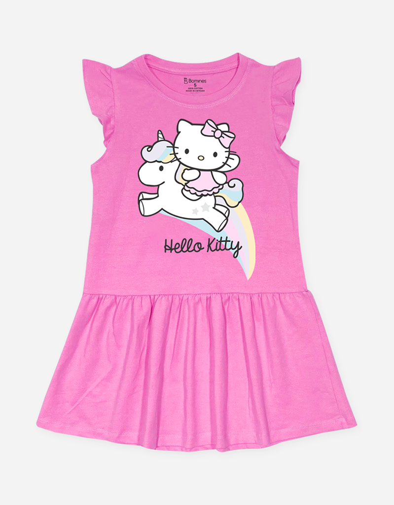 Váy bé gái tay cánh tiên Hello Kitty