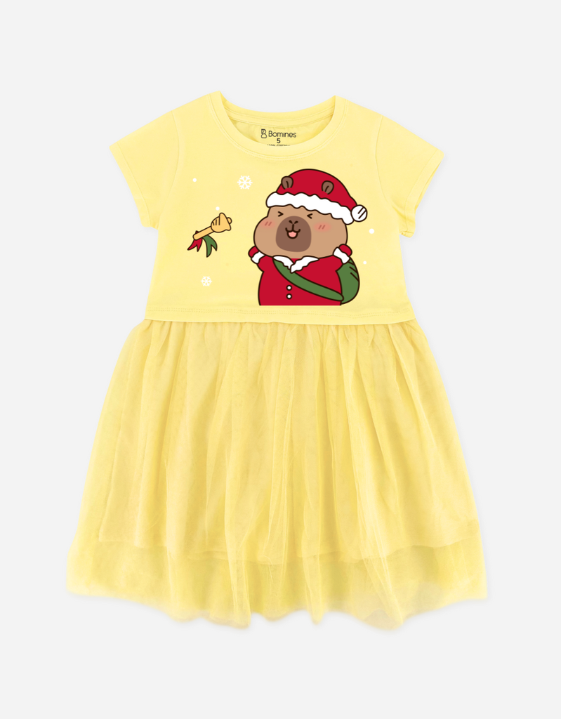 Váy bé gái phối lưới Capybara
