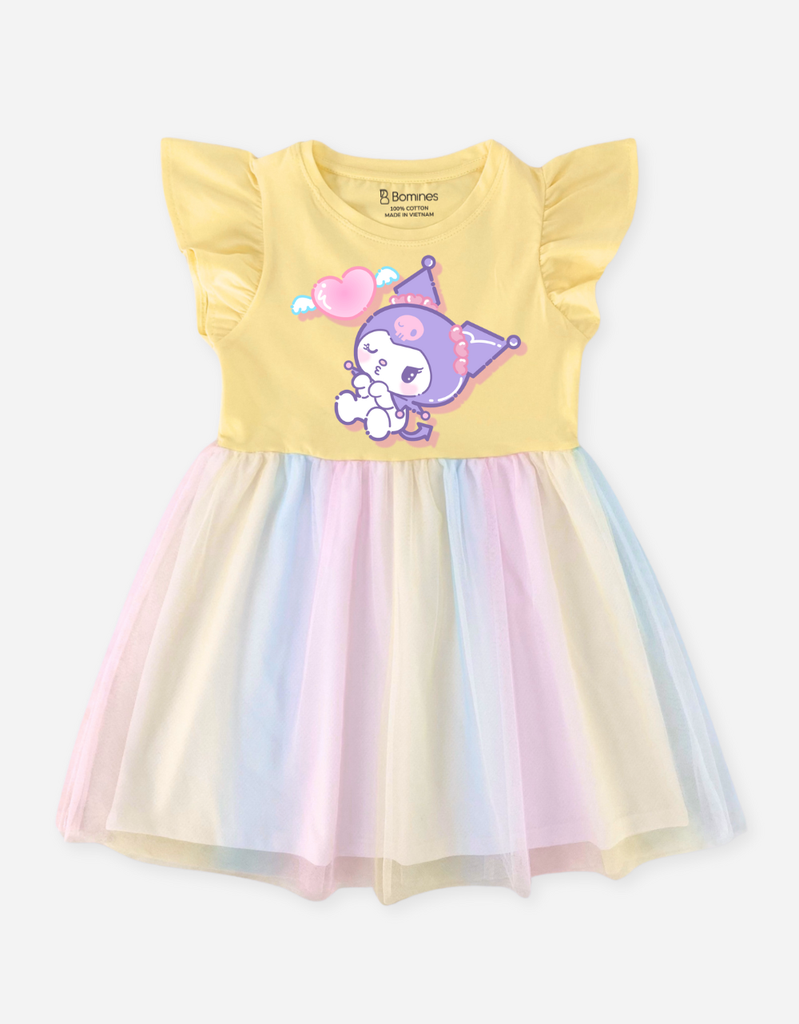 Váy bé gái phối lưới Kuromi