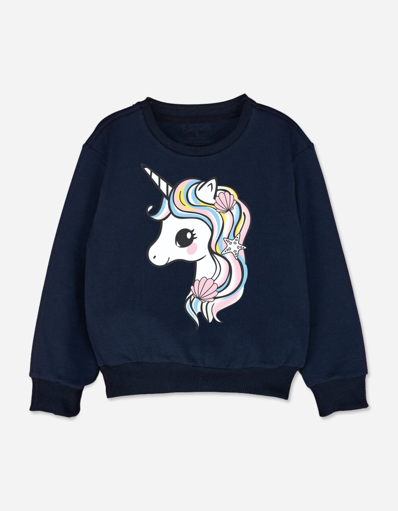 Áo sweater bé gái tay dài Kỳ Lân Unicorn