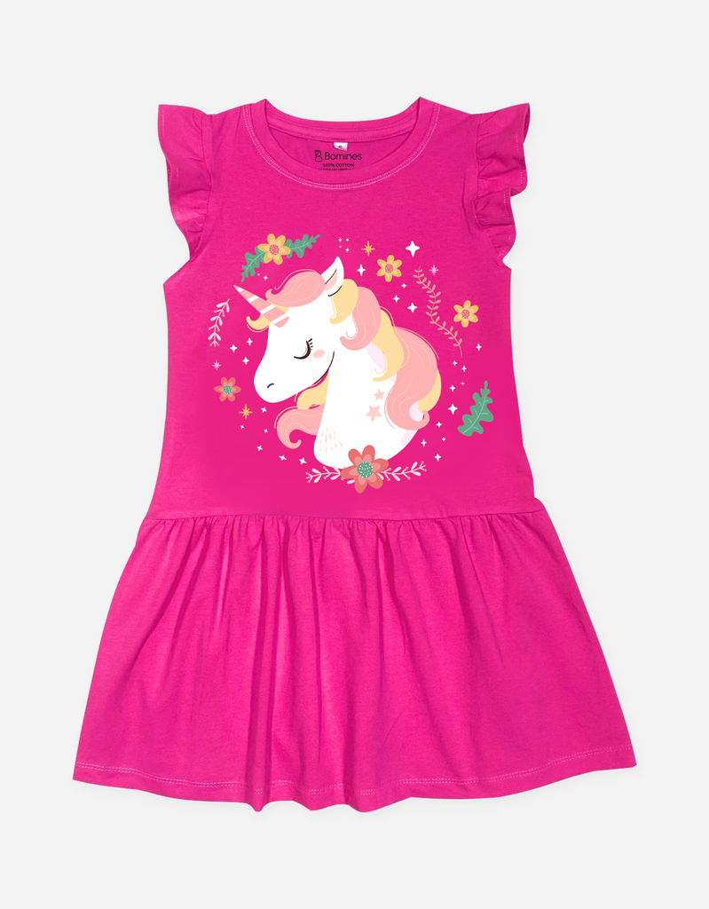 Váy bé gái tay cánh tiên Kỳ Lân Unicorn