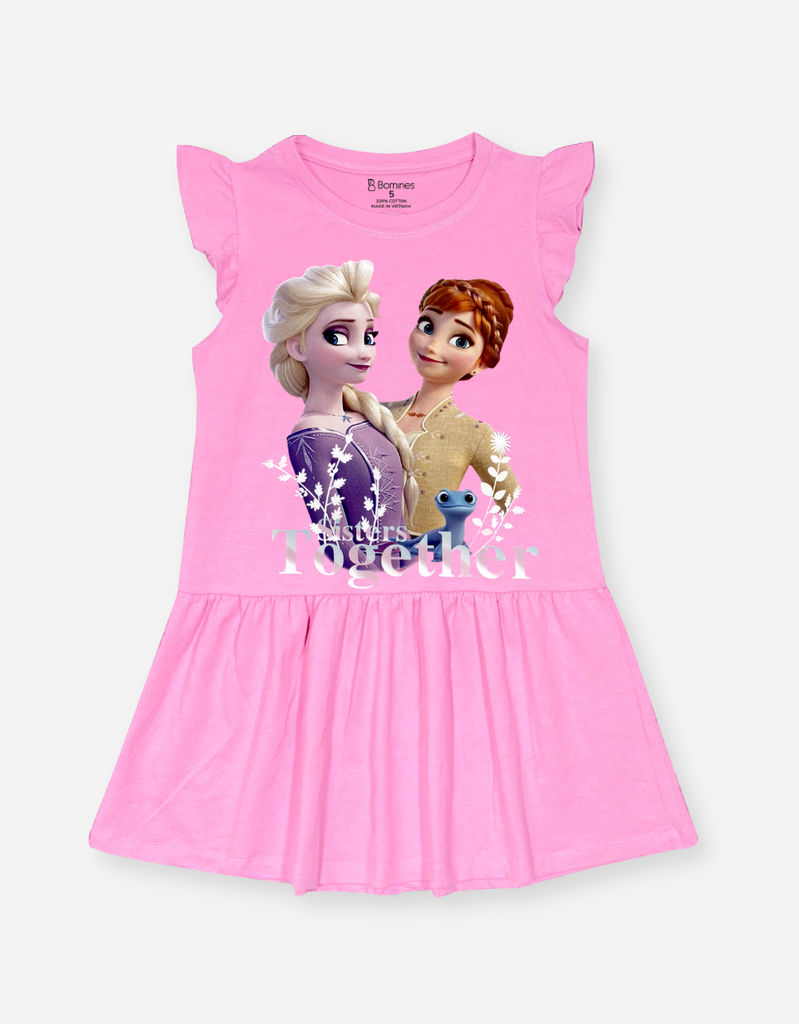 Váy tay cánh tiên bé gái Elsa Anna
