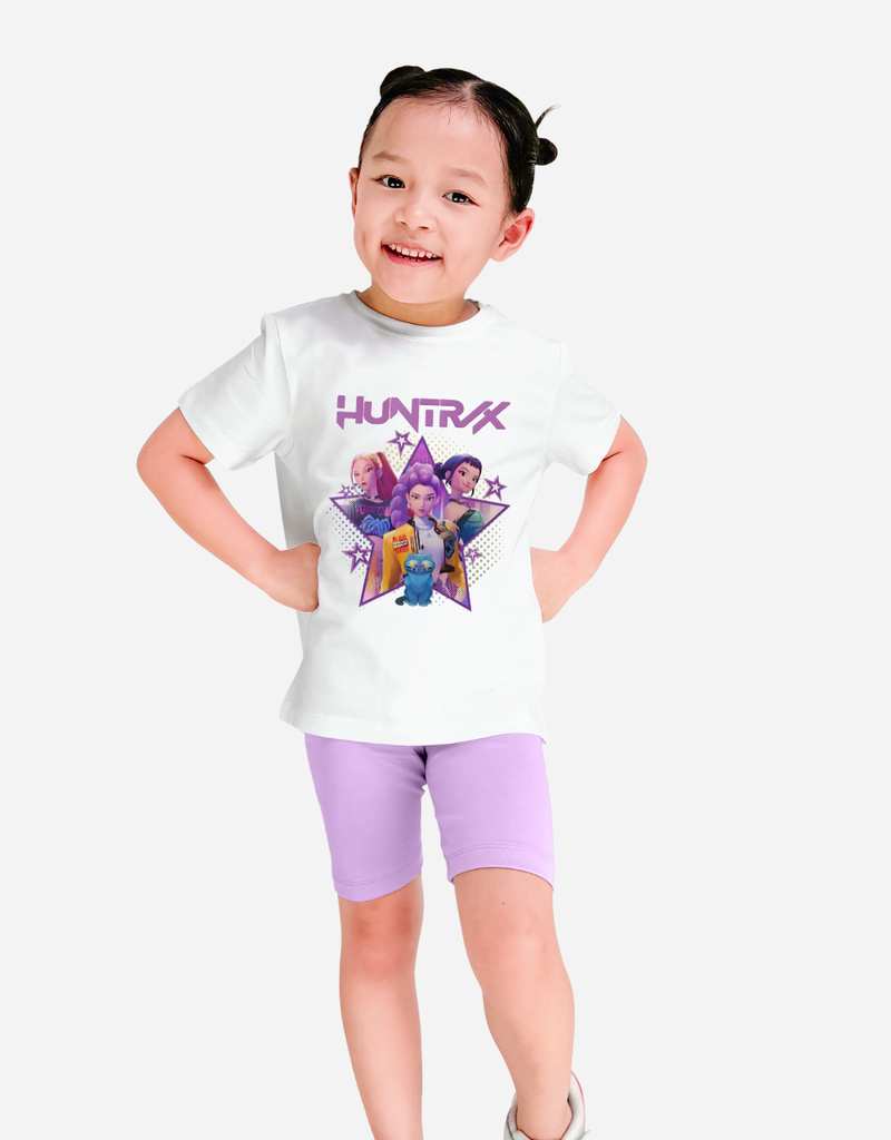 Áo thun bé gái Huntrix Bomines